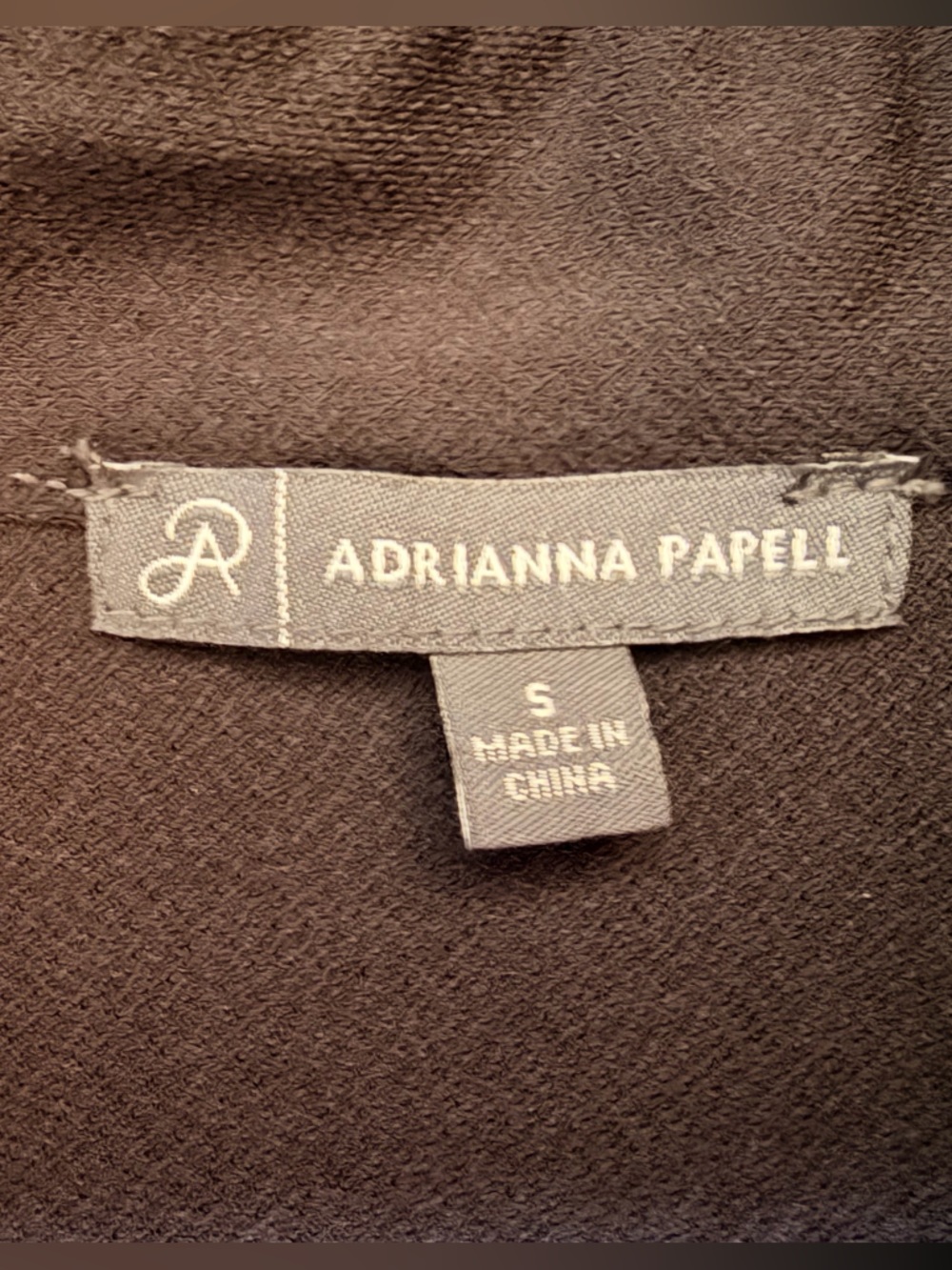 Adrianna Papell Black Tie-Neck Blouse with White Piping Size Small - Picture 3 of 5